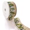 2 1/2" Wired Ribbon Winter Snowy Woodland Trees Burlap 25 Yards